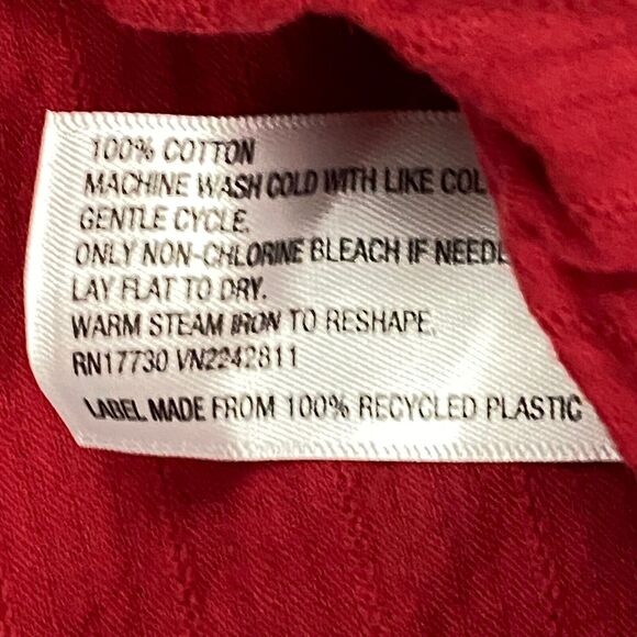 Universal Thread Women's Size XS Long Sleeve Blouse Top Red Peasant Prairie NWT - Picture 8 of 15